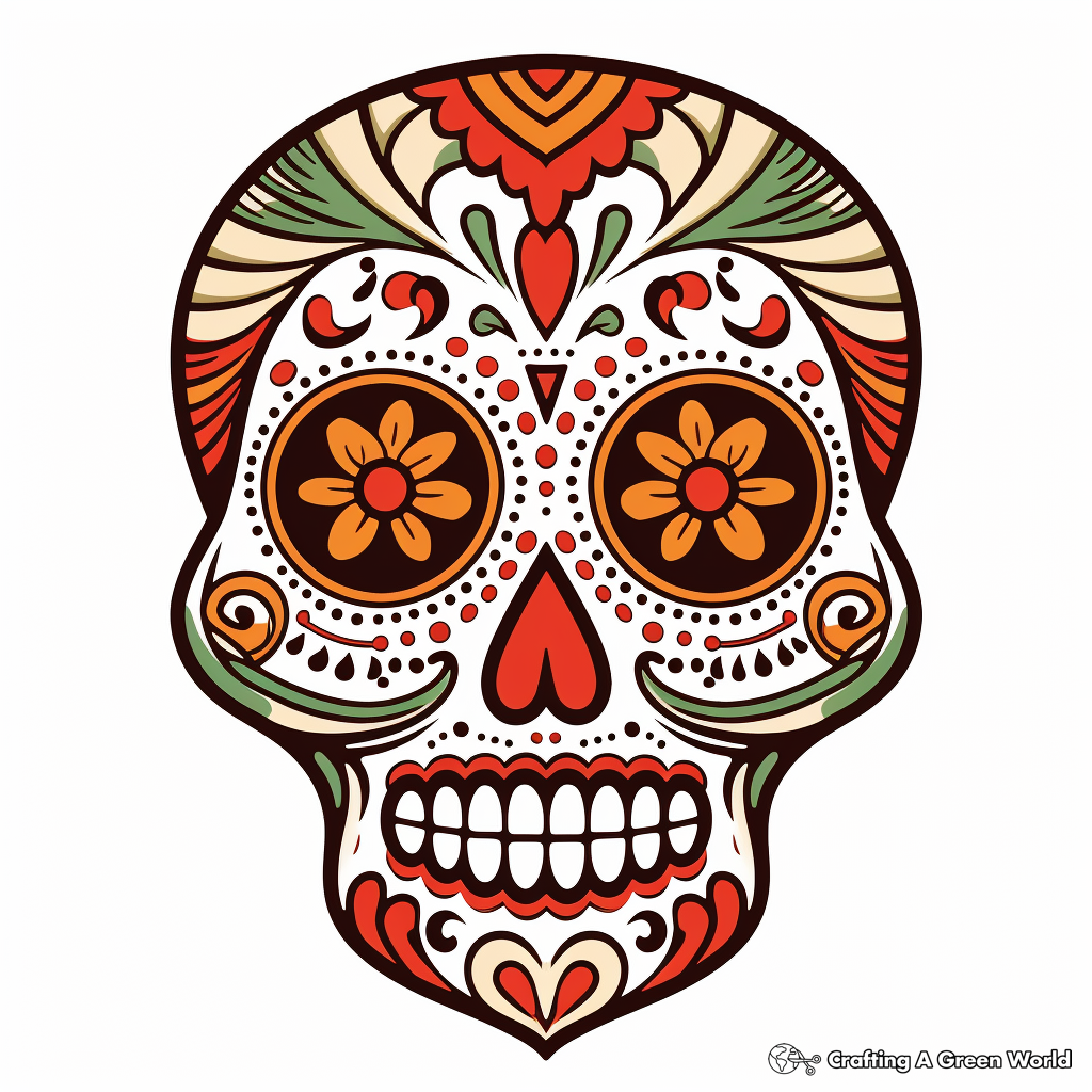 Sugar skull owl coloring pages