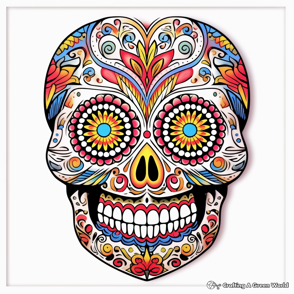 Sugar skull owl coloring pages