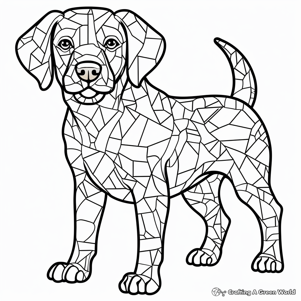 Animal mosaic coloring pages