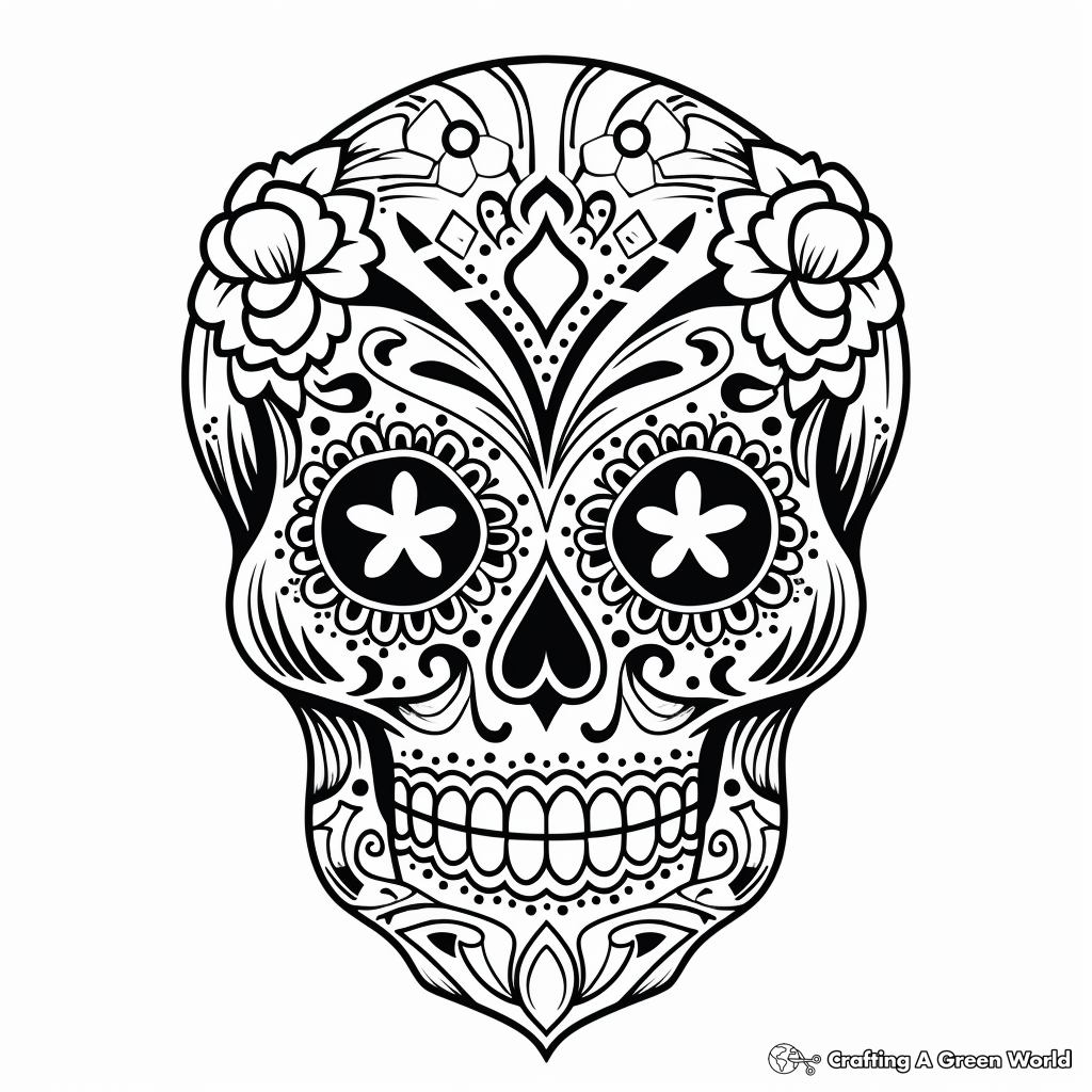 Sugar skull owl coloring pages