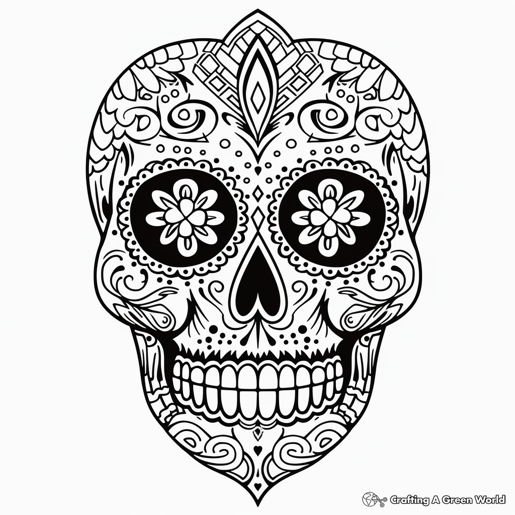 Sugar skull owl coloring pages