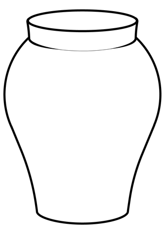 Vase outline coloring page free printable coloring pages