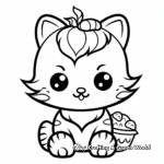 Cat cupcake coloring pages