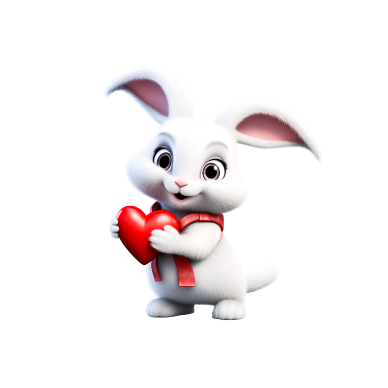 Rabbit holding heart png images png free download