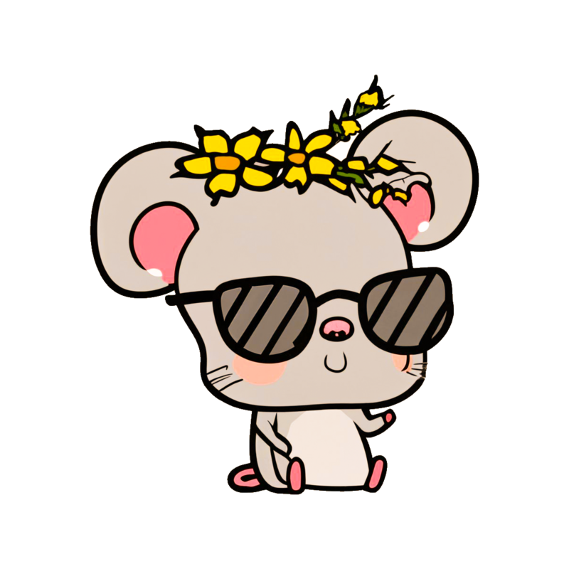 A cute rich mouse character png png images psd free download