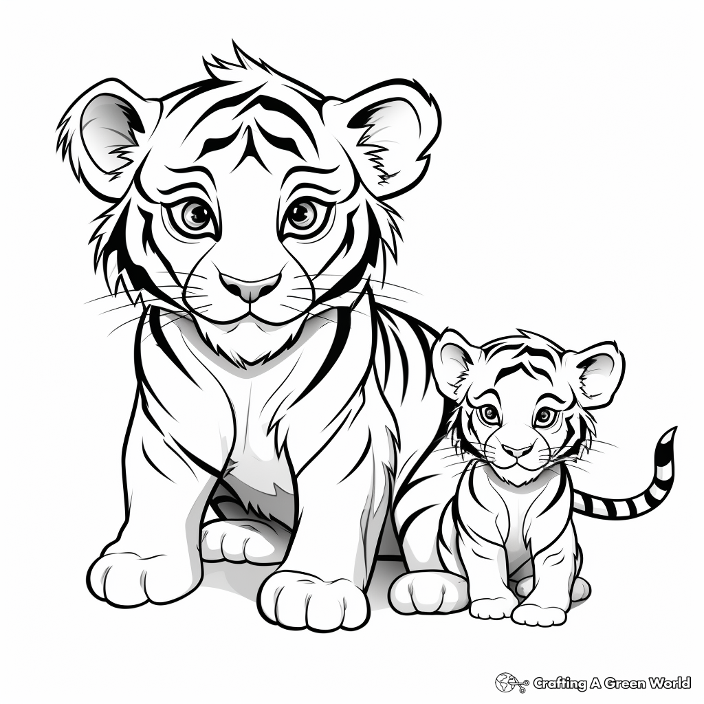 Tiger cub coloring pages