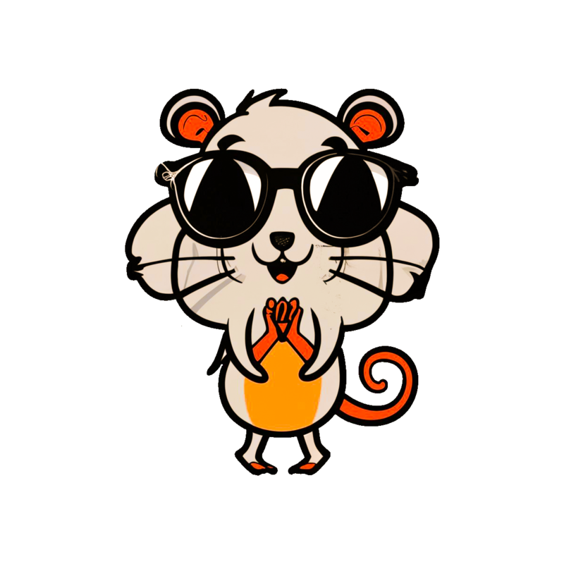 Mouse coloring and sunglasses png png images psd free download