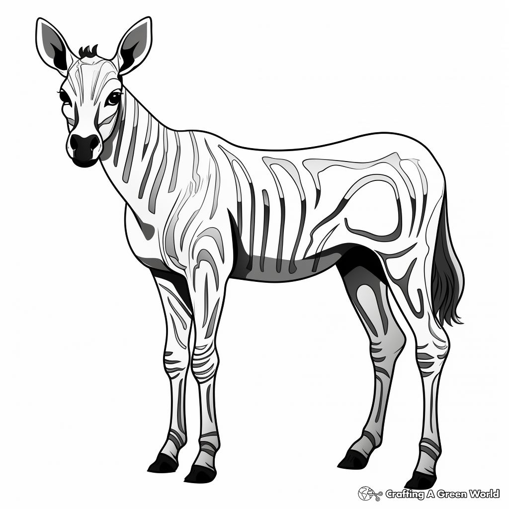 Okapi coloring pages