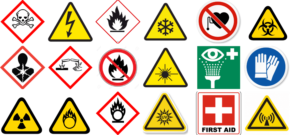 Lab safety symbols