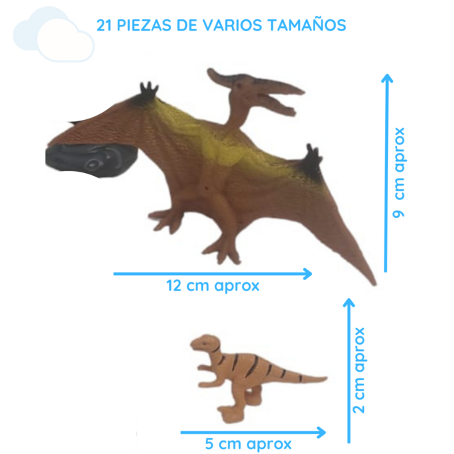 Set dinosaurios muãecos piezas dino word