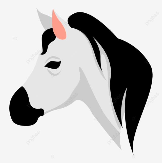 Sfondo di illustrazione vettoriale testa di cavallo cartone animato forma sport png e vector per il download gratuo