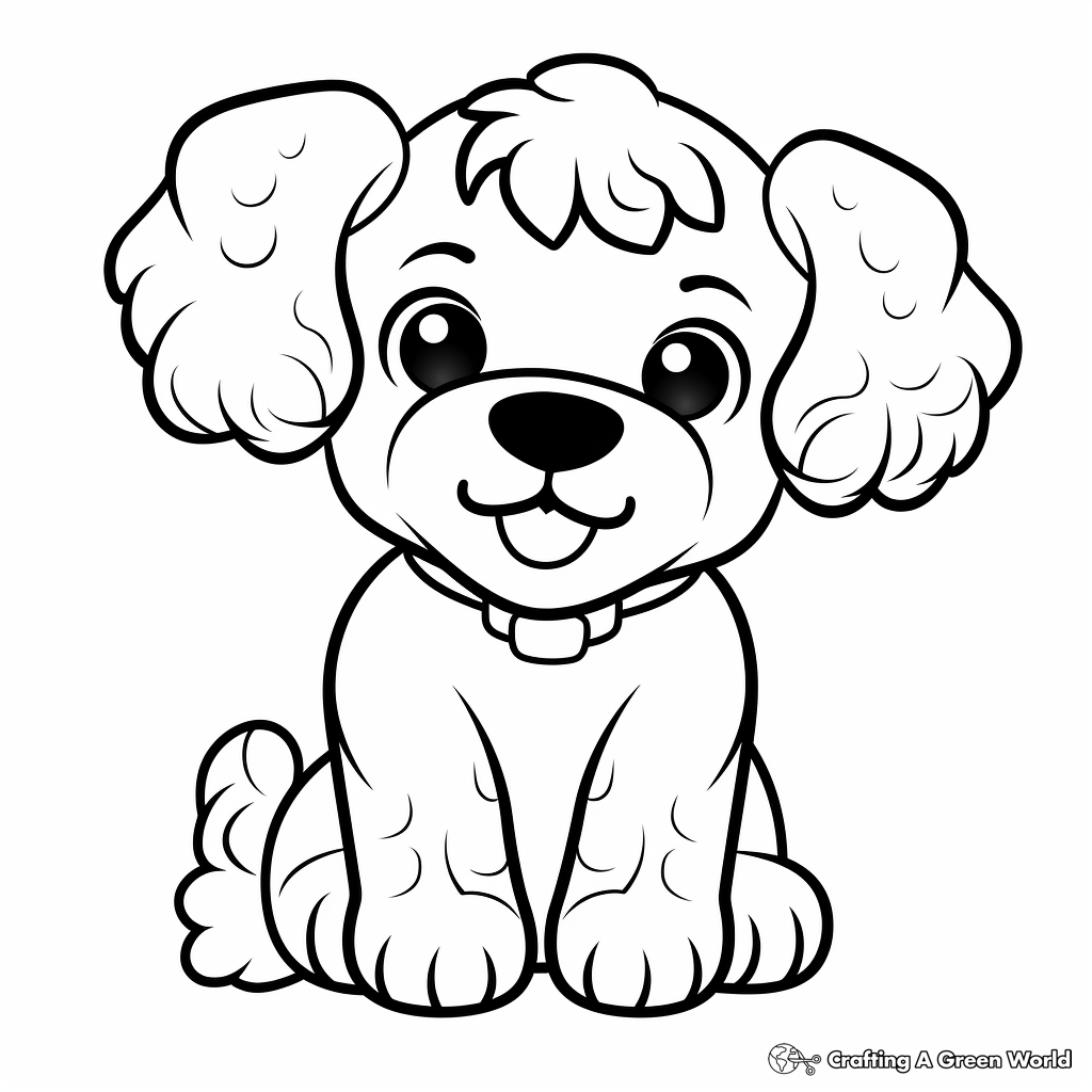 Toy poodle coloring pages