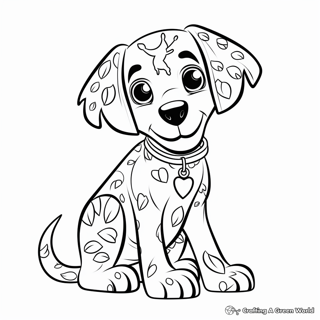 Rainbow dog coloring pages