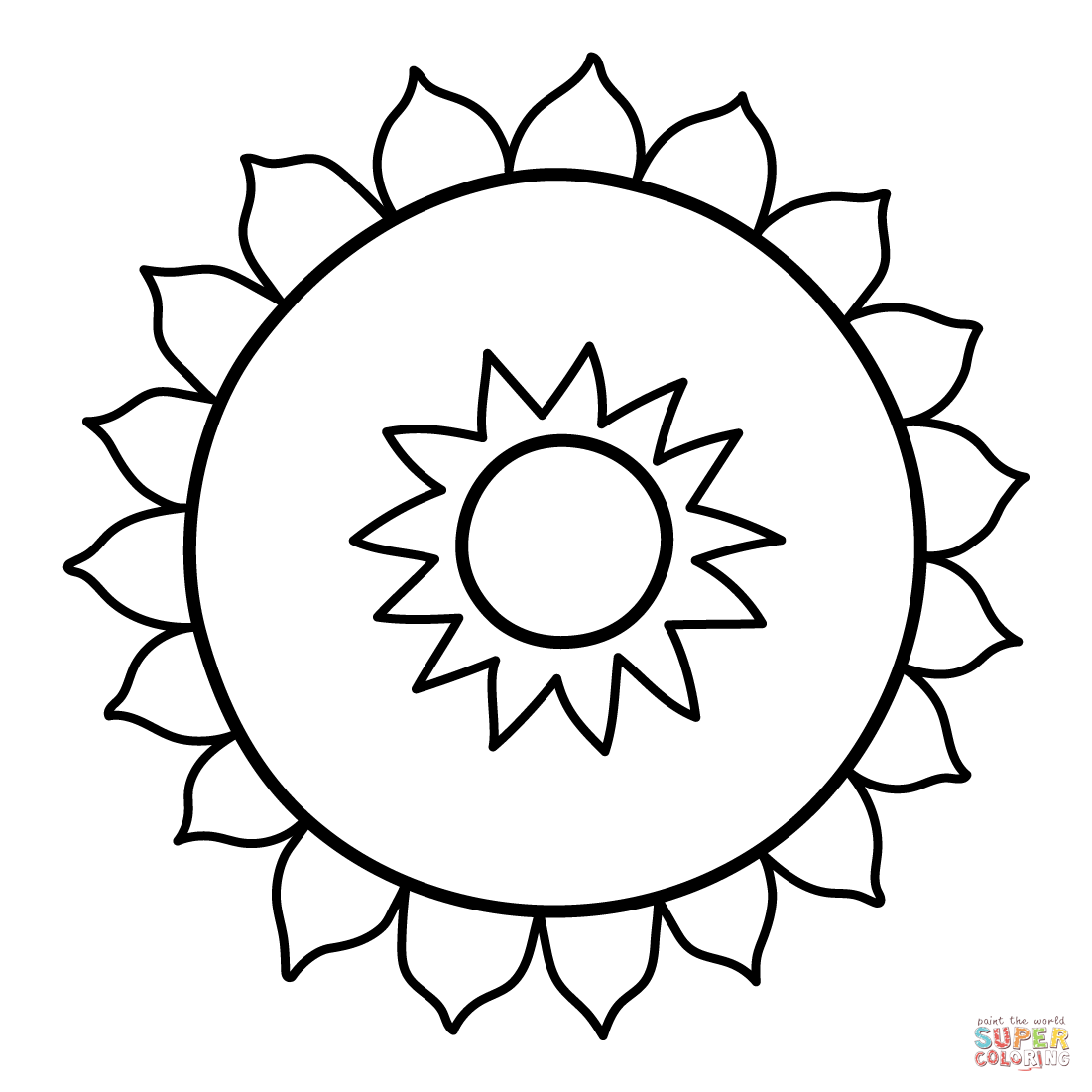 Sunflower coloring page free printable coloring pages
