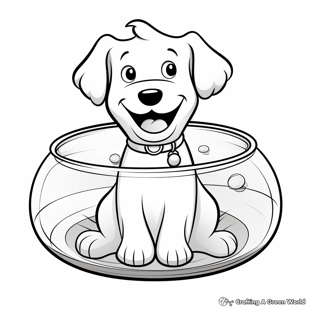 Dog bowl coloring pages