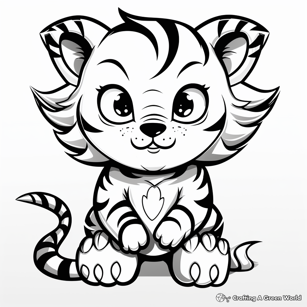 Winged tiger coloring pages