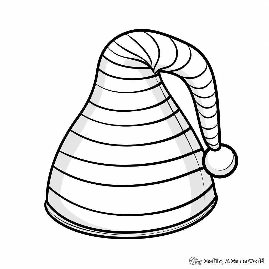 Santa hat coloring pages