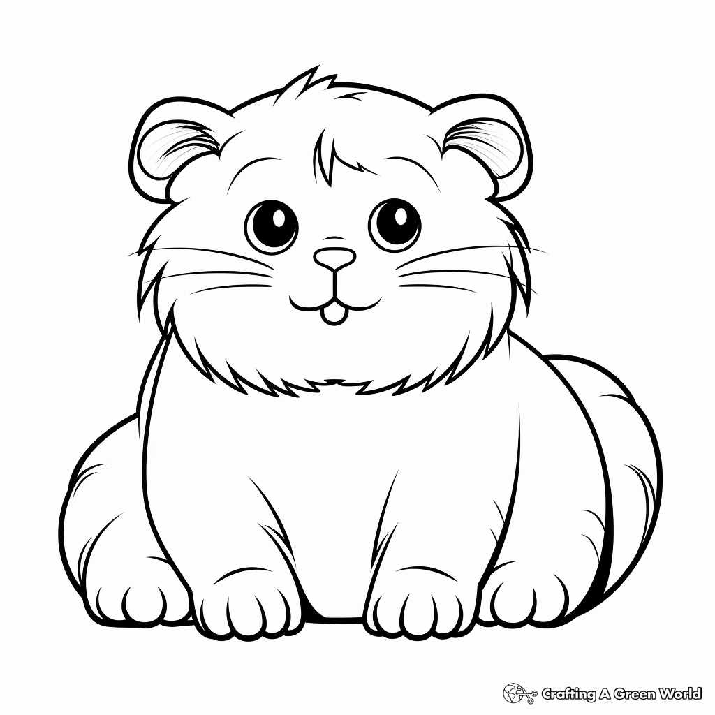 Hamster kitty coloring pages