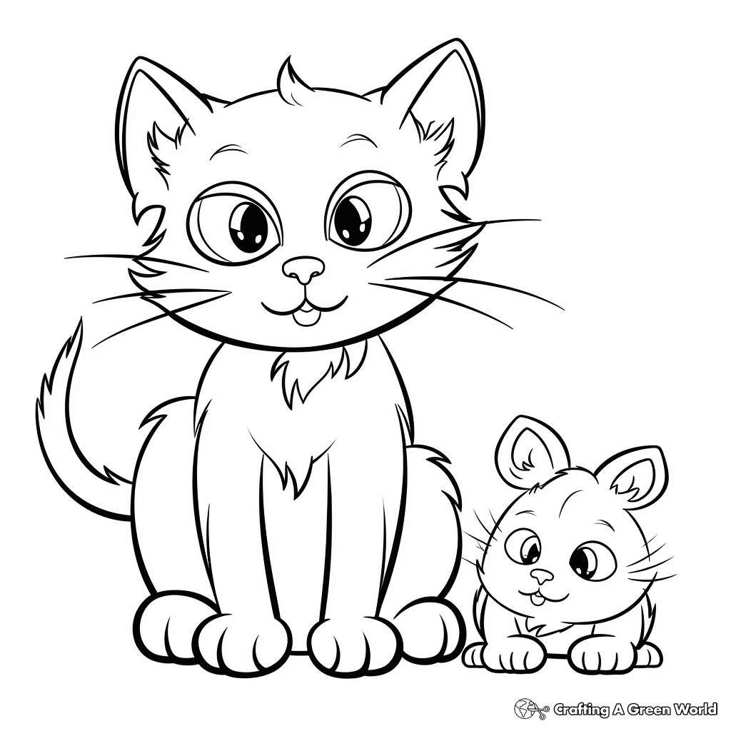 Cat rat coloring pages