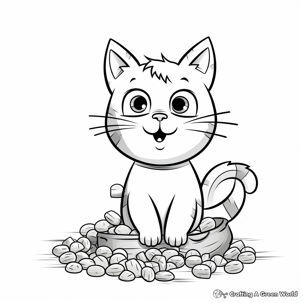 Cat food coloring pages