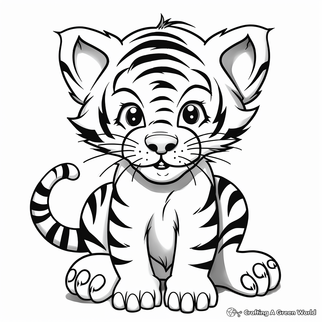 Winged tiger coloring pages
