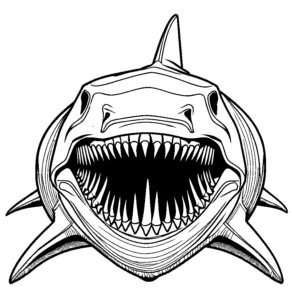 Cute shark coloring page for kids â lulu pages