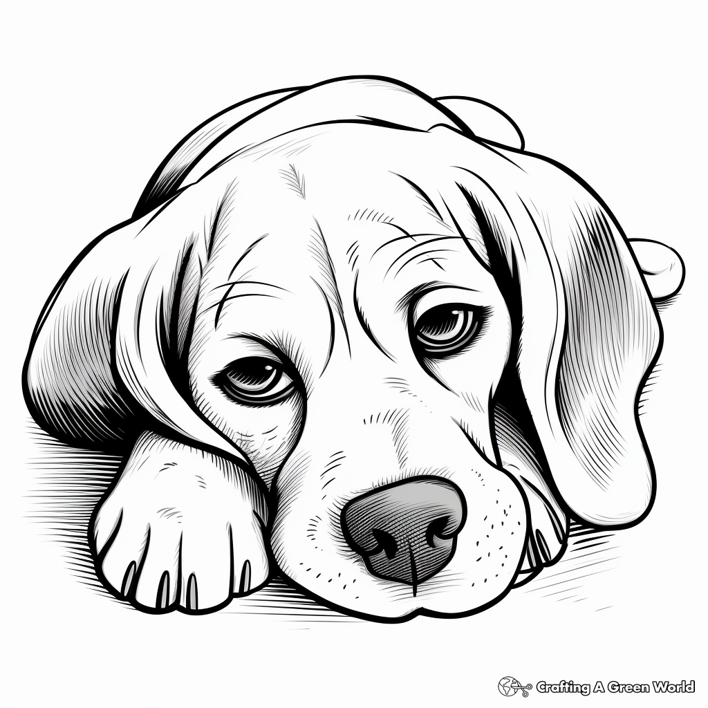 Puppy face coloring pages