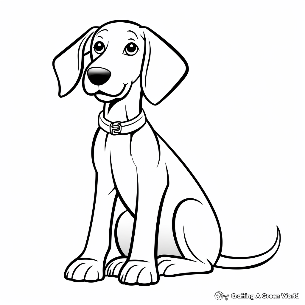 Weimaraner coloring pages