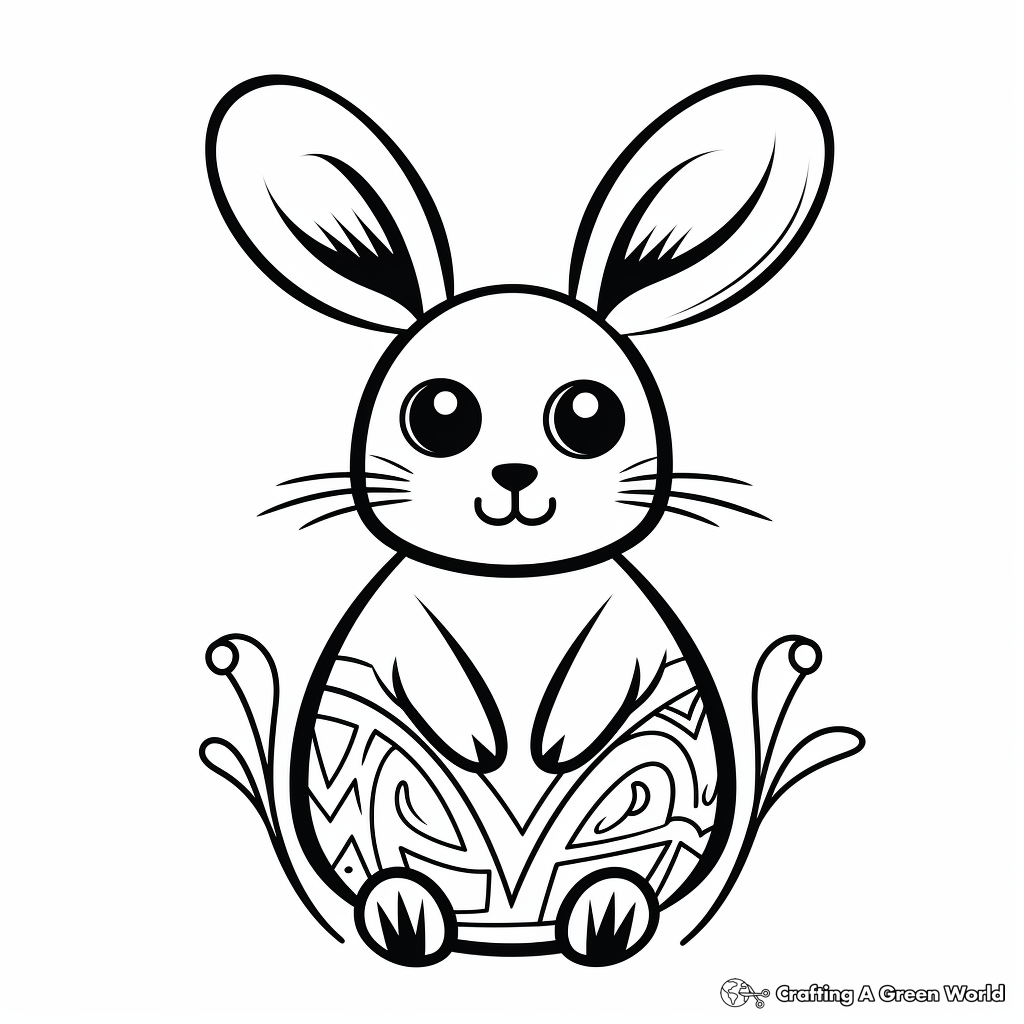 Simple bunny coloring pages