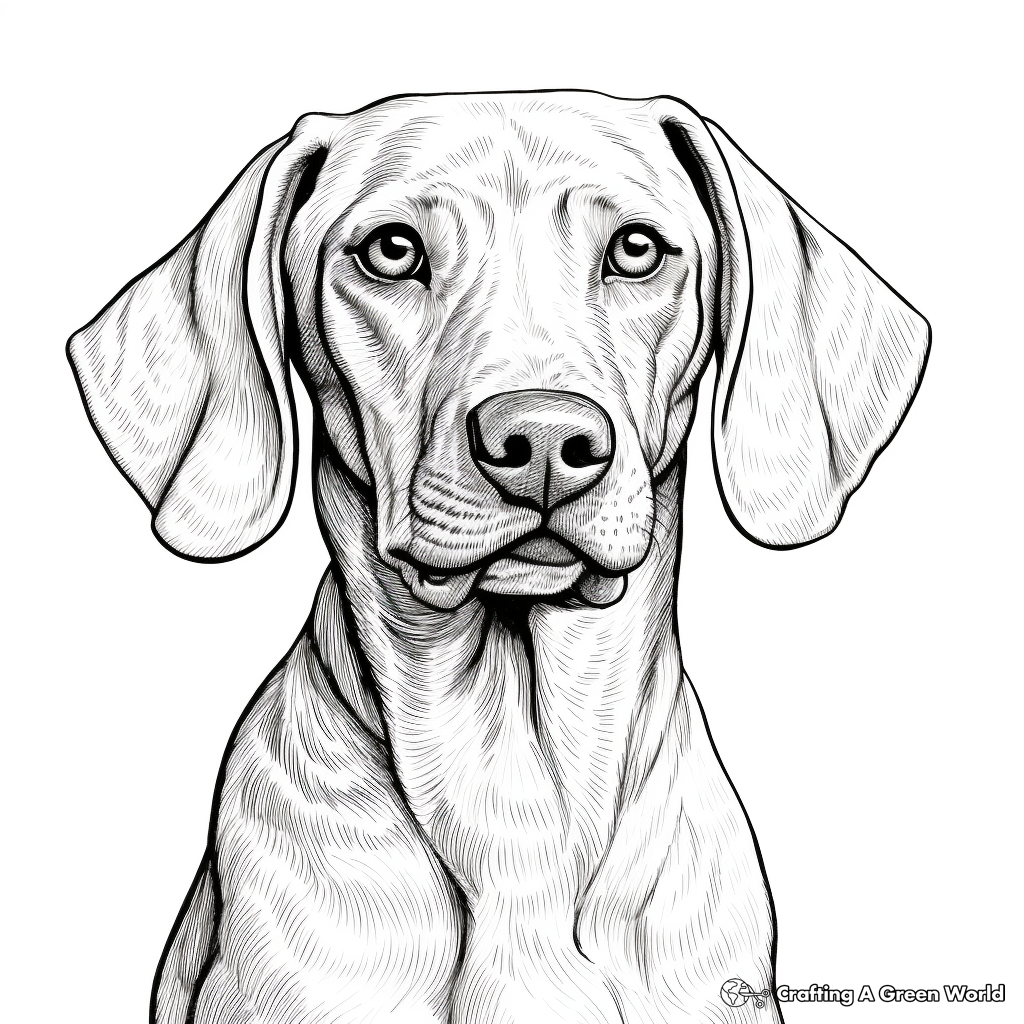 Weimaraner coloring pages