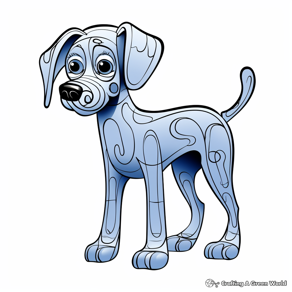 Blue dog coloring pages