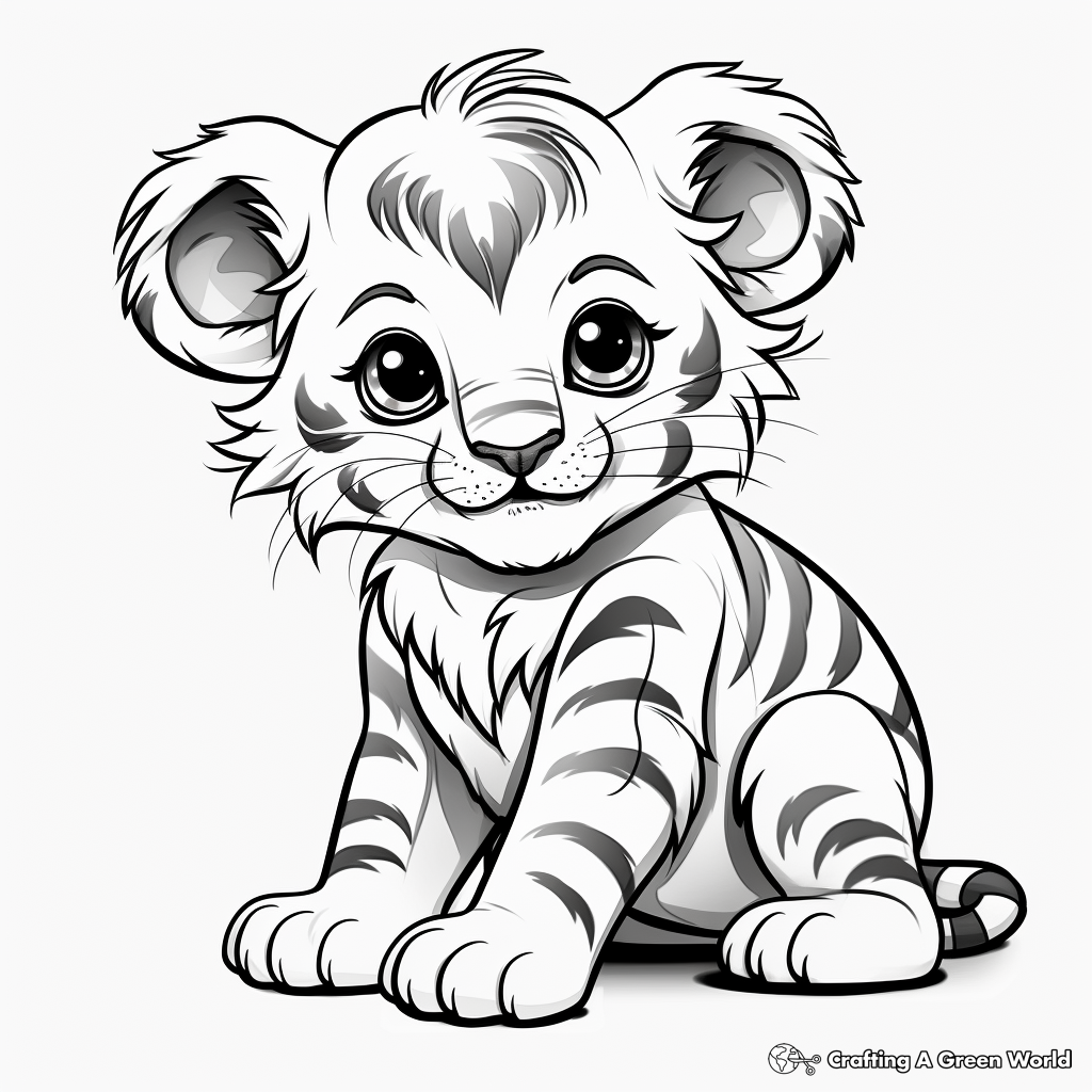 Tiger cub coloring pages