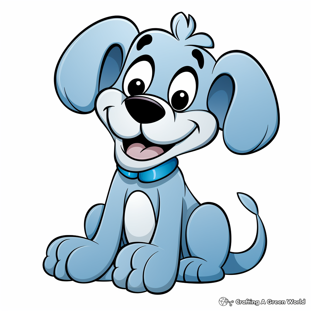 Blue dog coloring pages