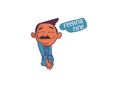 Feeling fine cartoon sticker by indian stickers on