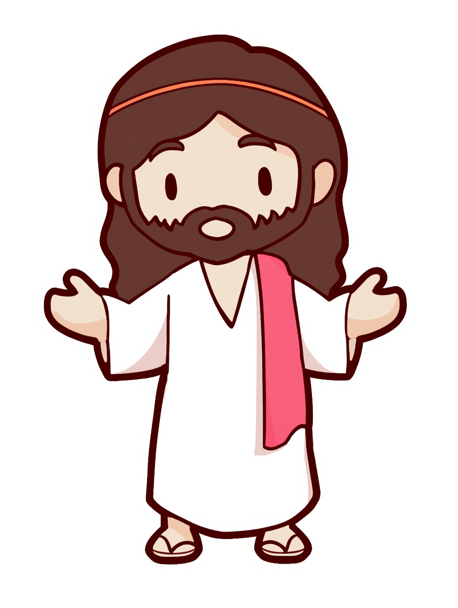 Animated jesus clipart images white and red style ic characters bold cartoon lines action