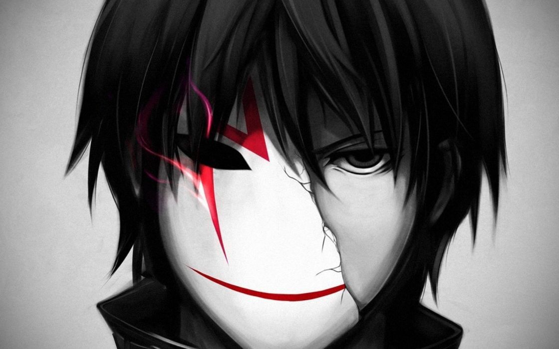 Masked hero darker than black anime character boy face wallpaper x