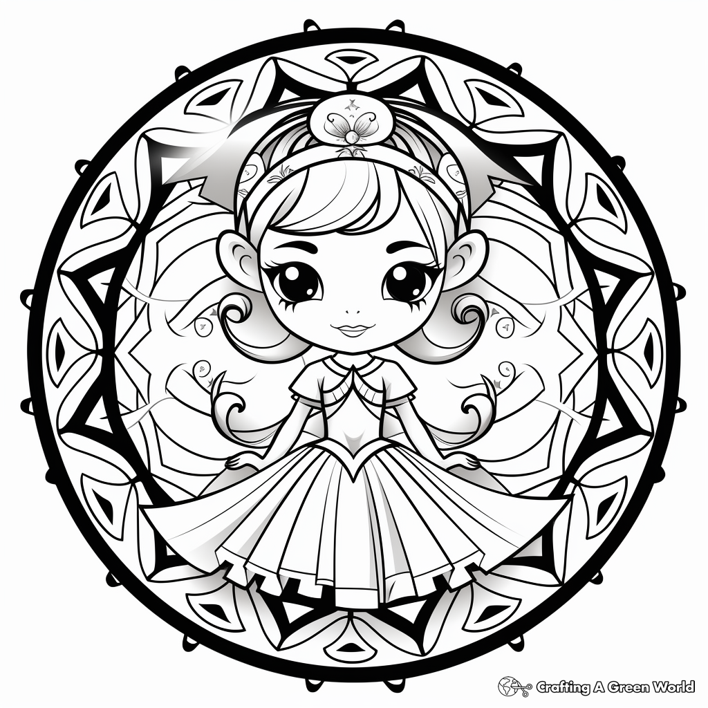 Girly mandala coloring pages