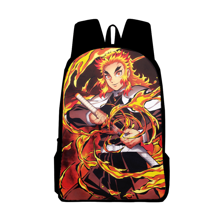 Fnyko backpack pcs demon slayer anime backpack d printing kids backpack oxford durable laptop bookbag for boys girls