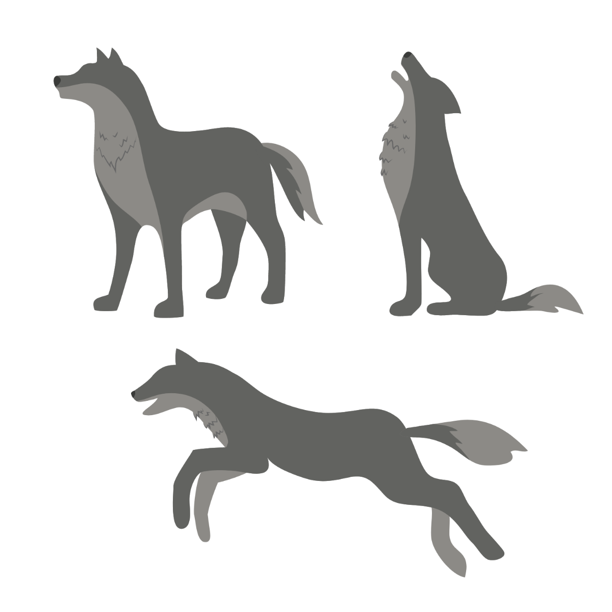 Free wolf vector