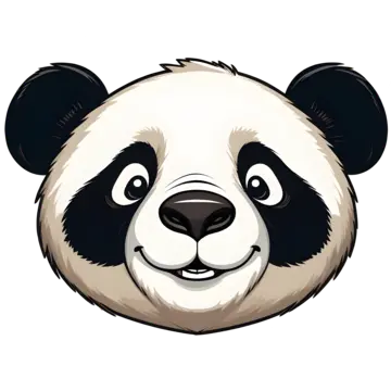 Panda face png transparent images free download vector files