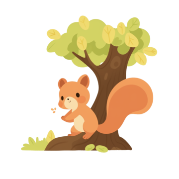 Squirrel cartoon png vector psd and clipart with transparent background for free download