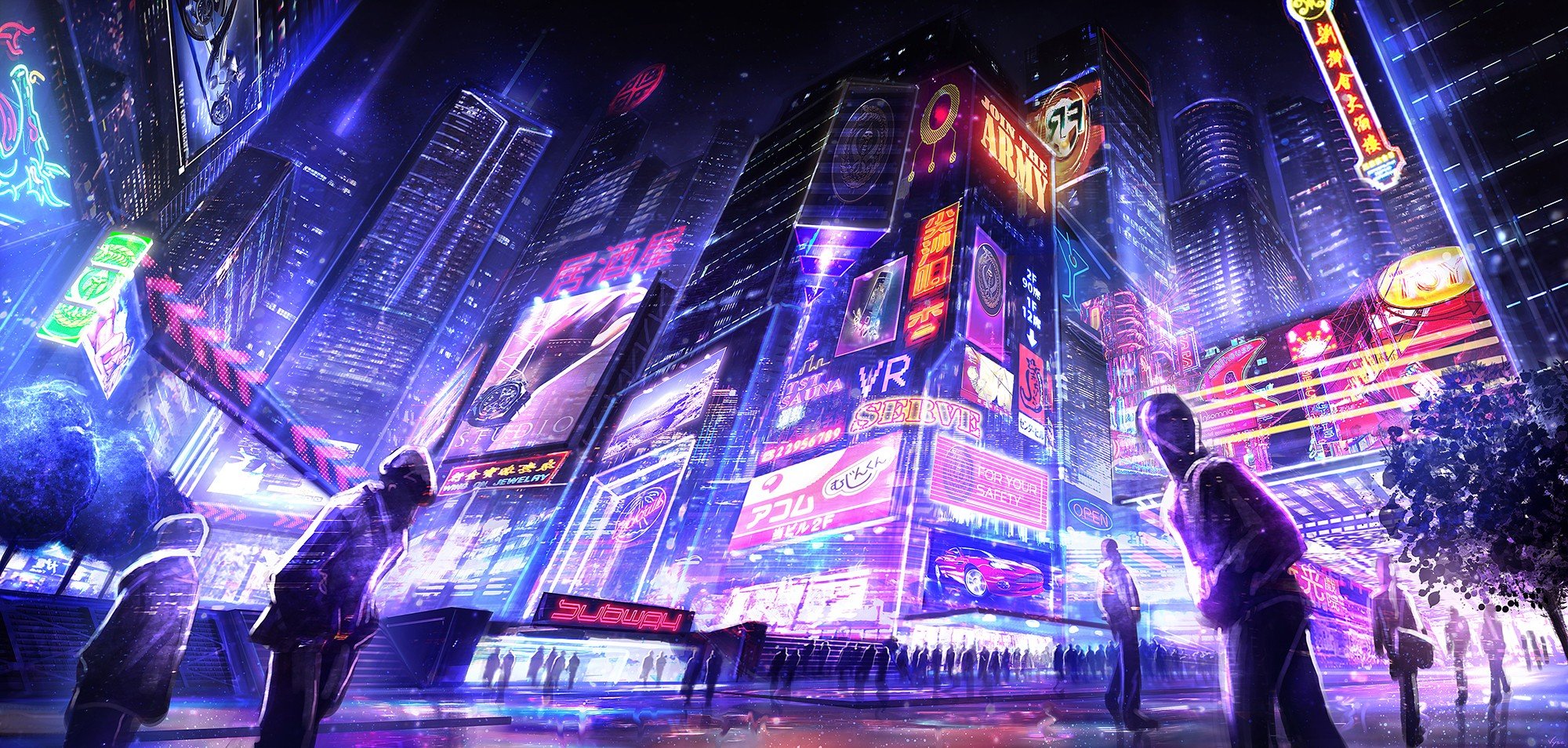 Cyberpunk futuristic neon hd wallpapers desktop and mobile images photos