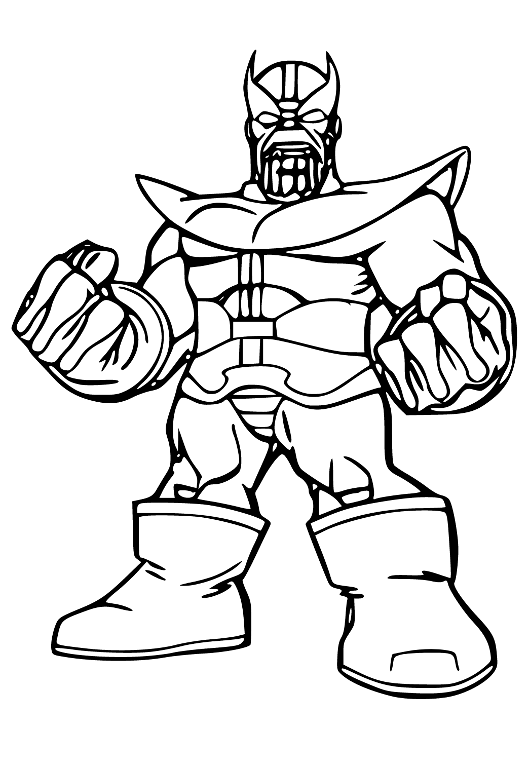 Dibujo e imagen thanos lindo para colorear y imprimir gratis para adultos y niãos