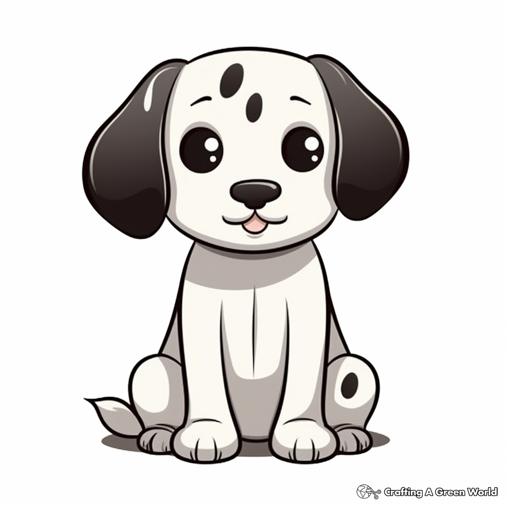 Kawaii puppy coloring pages