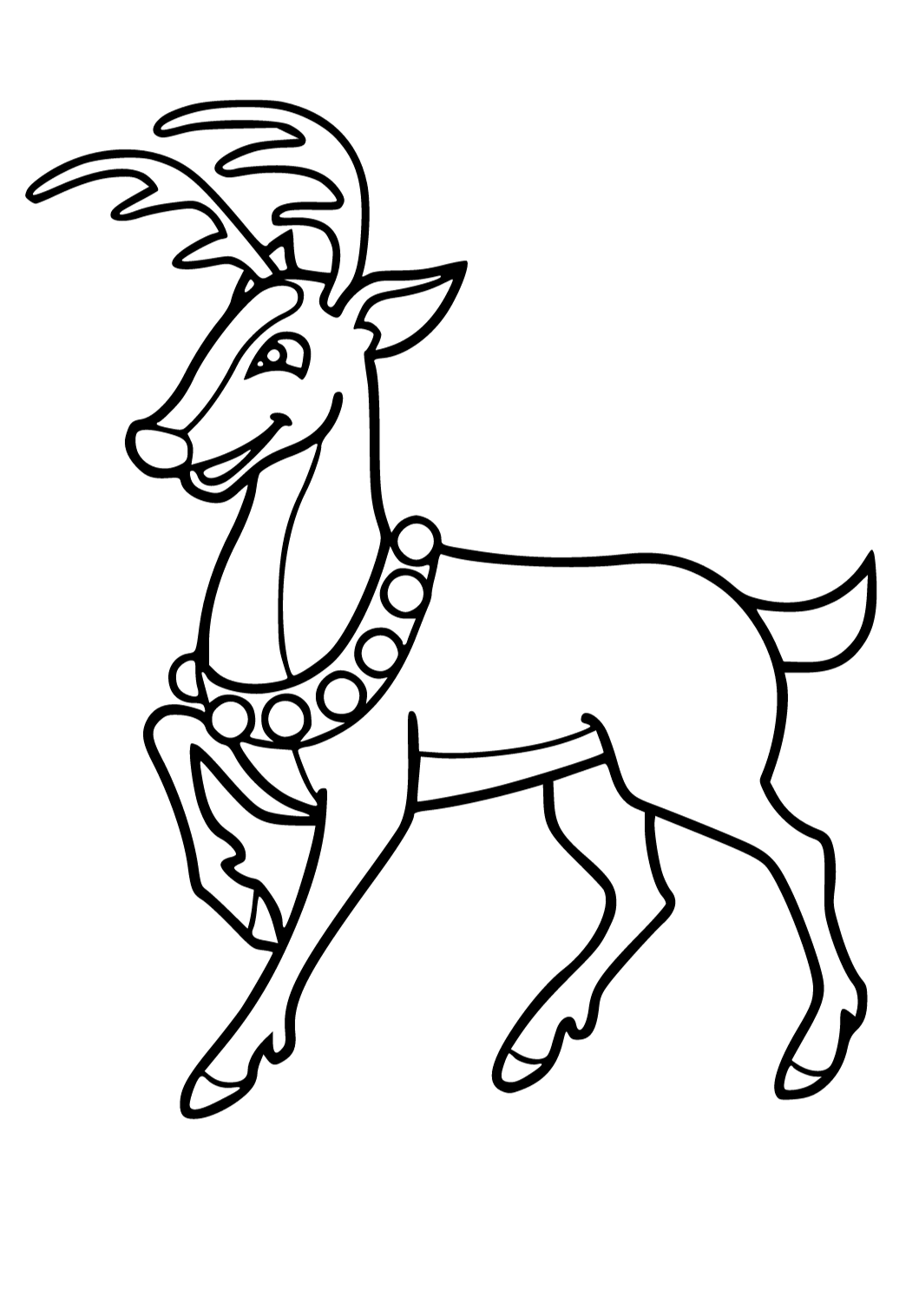 Free printable christmas horns coloring page for adults and kids