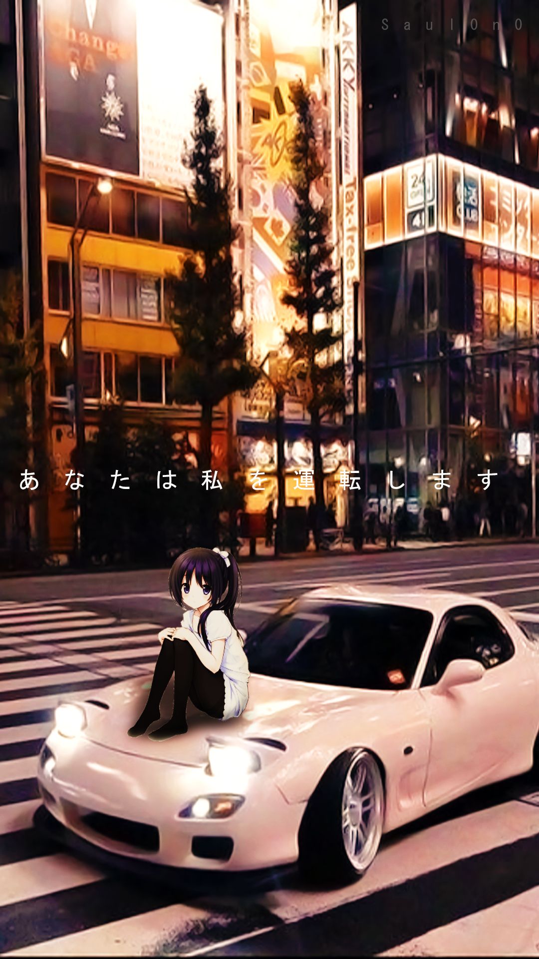 Anime drift wallpaper ilustraãão de carro mustangue coisas de carro