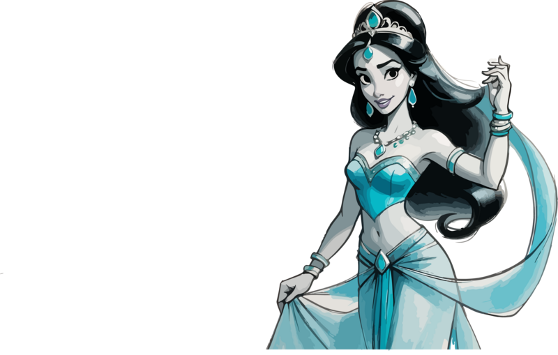 Sketch of princess jasmine png images eps free download