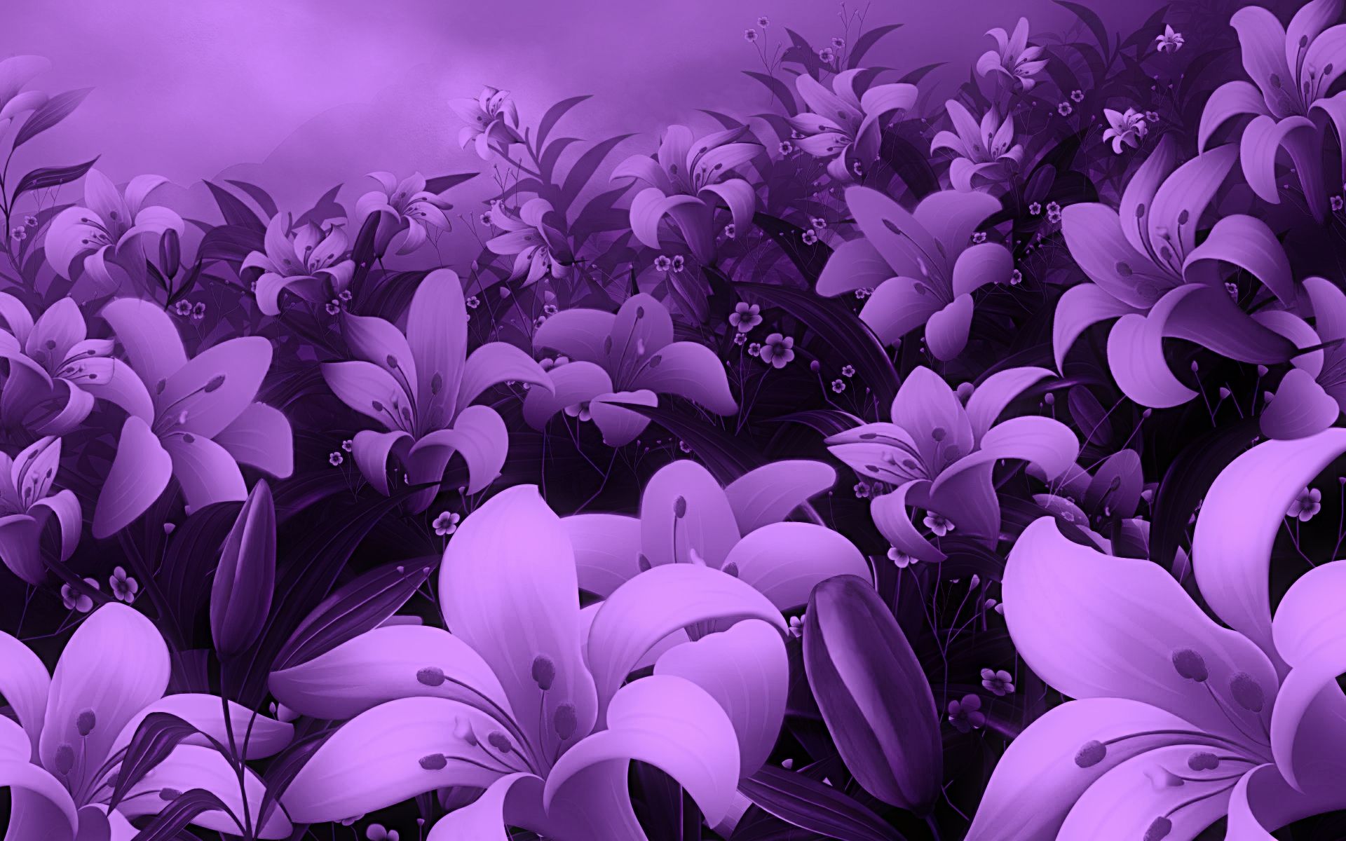 Light Purple Anime Flowers, Cute Anime Flower HD wallpaper | Pxfuel