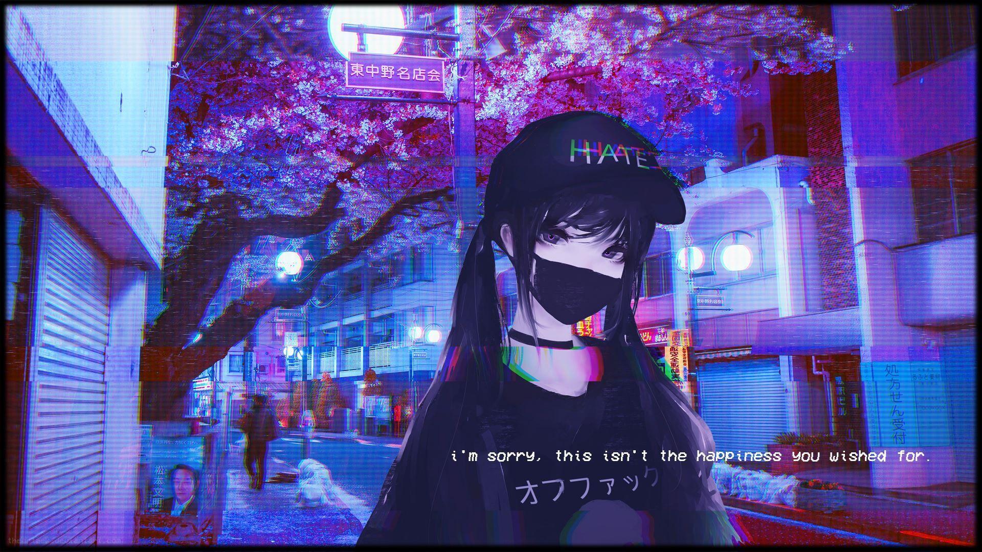 Vhs glitch anime girl wallpapers