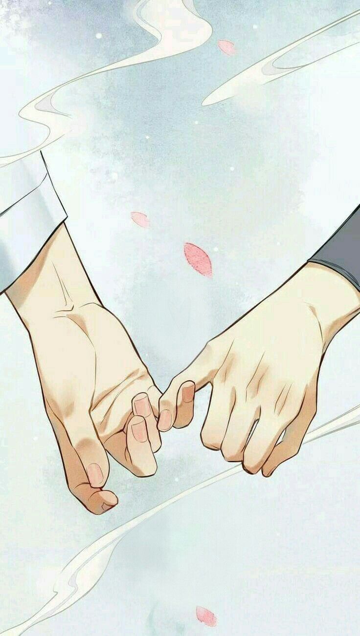 Holding hands romantic anime wallpapers